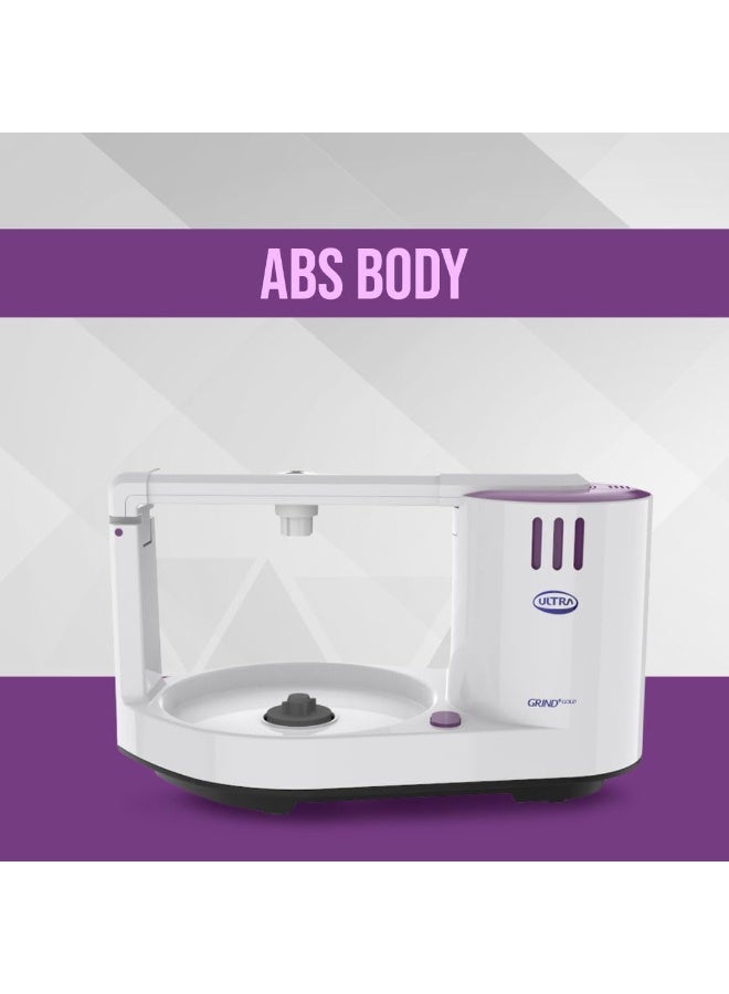 Ultra Grind+ Gold 2 Litre Table Top Wet Grinder - White | Fast Grinding Conical Stones 150W Motor & 5 Years Warranty | AISI 304 Food-Grade SS Multi Utility Cylindrical Drum, Light Weight - Image 5